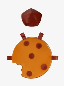 Costumes Biscuit Enfants Combinaison Gilet Déguisement Halloween Marron Café