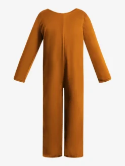 Costumes Biscuit Enfants Combinaison Gilet Déguisement Halloween Marron Café