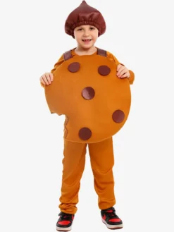 Costumes Biscuit Enfants Combinaison Gilet Déguisement Halloween Marron Café