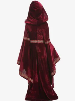 Costumes Bordeaux Vampire Velours Enfant Cosplay Vêtement Déguisement Carnaval