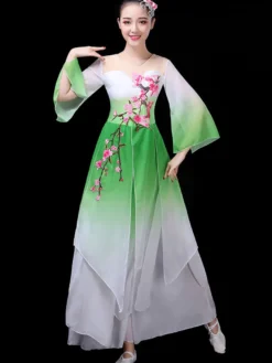 Costumes Chinois Danse Traditionnelle Costumes de Carnaval Costume 2 Pièce Déguisements Halloween