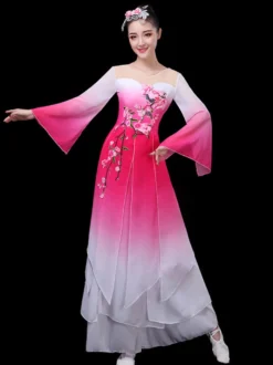 Costumes Chinois Danse Traditionnelle Costumes de Carnaval Costume 2 Pièce Déguisements Halloween