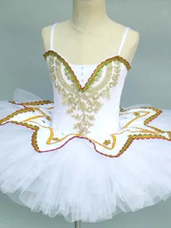Costumes de danse de Ballet bordeaux filles ballerine en dentelle à paillettes ensemble de robe