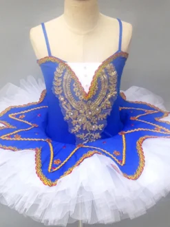 Costumes de danse de Ballet bordeaux filles ballerine en dentelle à paillettes ensemble de robe