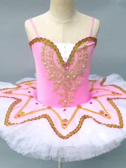 Costumes de danse de Ballet bordeaux filles ballerine en dentelle à paillettes ensemble de robe