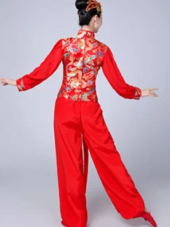 Costumes de danse folklorique chinoise pour femmes Costumes asiatiques Yangko Costume de danse Tang