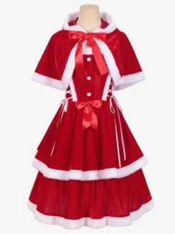 Costumes De Père Noël 2 Pièces Ensembles De Noël Sexy En Fausse Fourrure
