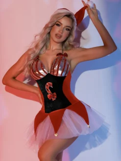 Costumes de Père Noël Robe de Noël attrayante pour femmes