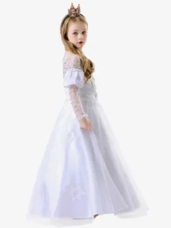 Costumes De Princesse Enfants Ensemble Blanc Robe Déguisement
