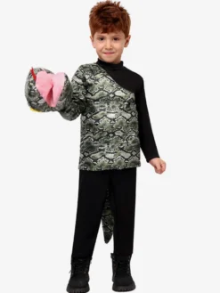 Costumes de serpent pour enfants pour Halloween Carvinal Top et combinaison