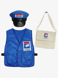 Costumes Déguisement Halloween Pour Enfants Bleu Ensemble Sac Gilet Chapeau 3 Pièces Pour Enfant