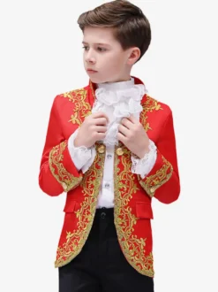 Costumes d'Halloween pour enfants Costume de spectacle dramatique de palais robe de spectacle Prince charmant incrusté