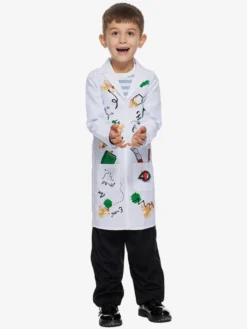 Costumes d'Halloween pour enfants Ensemble d'Halloween blanc Perruque pardessus en polyester pour enfants