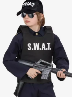 Costumes d'Halloween pour enfants Ensemble d'Halloween noir Accessoire de gilet en polyester pour enfants