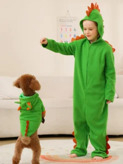 Costumes d'Halloween pour enfants Combinaison d'Halloween verte Combinaison en fibre de polyester pour enfants