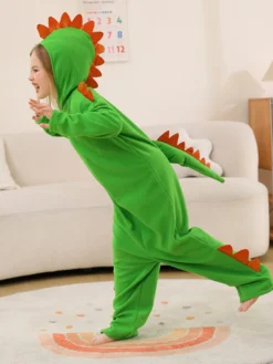 Costumes d'Halloween pour enfants Combinaison d'Halloween verte Combinaison en fibre de polyester pour enfants