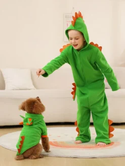Costumes d'Halloween pour enfants Combinaison d'Halloween verte Combinaison en fibre de polyester pour enfants