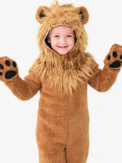 Costumes d'Halloween pour enfants Ensemble d'Halloween marron café Combinaison en polyester pour enfants Gants