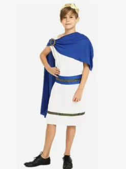 Costumes d'Halloween pour enfants Ensemble d'Halloween bleu Couvre-chef en polyester pour enfants
