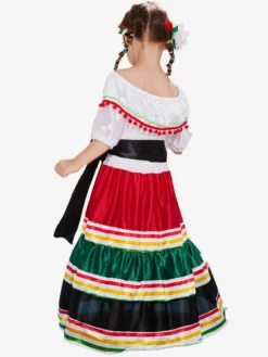 Costumes d'Halloween pour les enfants Tunique d'Halloween blanche Robe à ceinture en polyester en fibre de polyester pour enfant