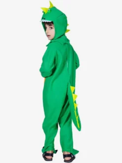 Costumes Dinosaures Pour Enfants Vert Halloween Polyester