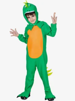 Costumes Dinosaures Pour Enfants Vert Halloween Polyester