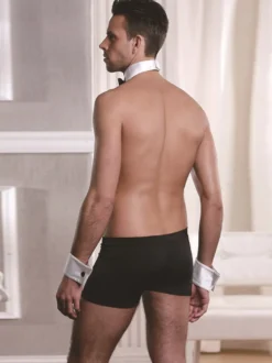 Costume sexy de serveur/majordome pour jeu de rôle pantalon et tenue de boîte de nuit