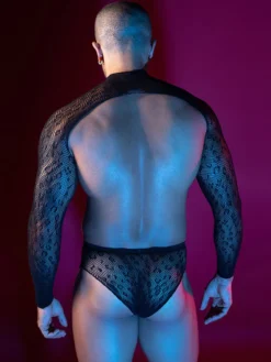 Costume sexy pour homme transparent ensemble de vêtements de boîte de nuit