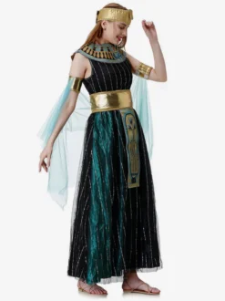 Costumes Grecs Robe Noire Rétro Ensemble Déguisement Vintage