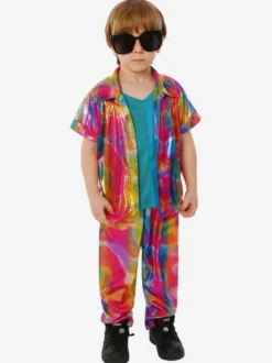 Costumes Marchandises de Vacances Costumes de Vacances Noël Punk Rouge Fibre de Polyester