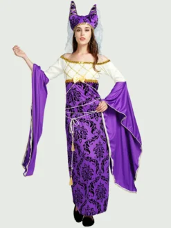 Costumes Marchandises de Vacances Costumes de Vacances Égyptien Sexy Violet Fibre de Polyester