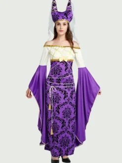Costumes Marchandises de Vacances Costumes de Vacances Égyptien Sexy Violet Fibre de Polyester