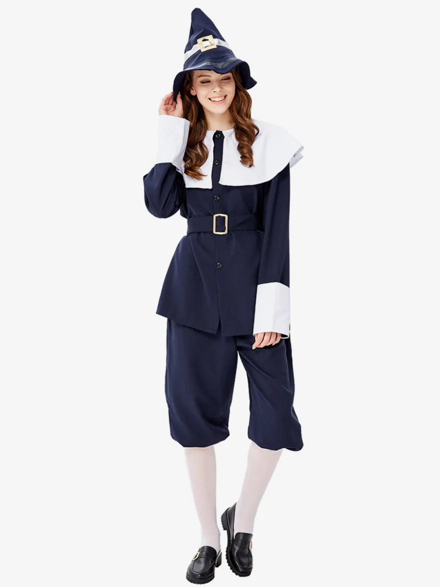 Costumes Marchandises de vacances Costumes de vacances Halloween Fibre de polyester bleu marine foncé