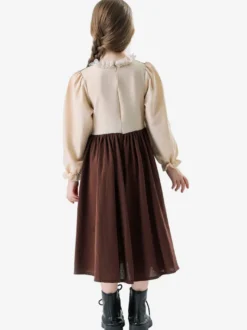 Costumes Oktoberfest Fête de la bière Enfants Ensemble Marron Robe Déguisement
