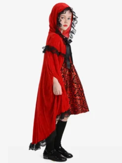 Costumes pour enfants Ensemble rouge Robe cape pour enfants