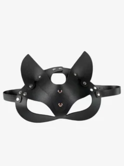Costumes sexy accessoires de lingerie masque d'intérieur à lacets en cuir PU noir pour femmes
