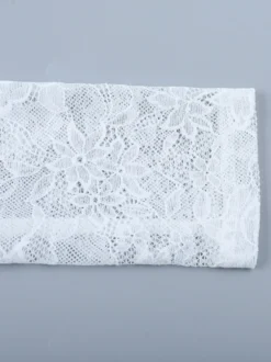 Crop top sexy en dentelle transparente pour femme - Décolleté en V profond manches longues coupe ajustée - Style coquette tenue de soirée en boîte de nuit 2026
