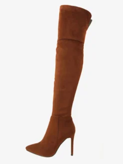 Cuissardes en daim bout pointu taille US 5-12.5 Stiletto sur les bottes au genou