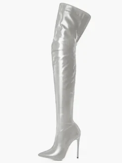 Cuissardes femme talon haut bout pointu