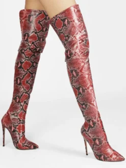 Cuissardes pour femmes bottes à bout pointu et talons hauts cuissardes