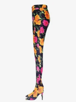 Cuissards Bout Pointu Talon Aiguille Tissu Élastique Pour Femmes