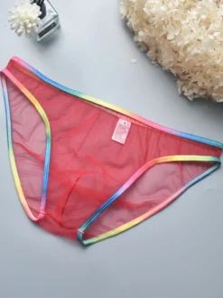 Culotte sexy pour homme blanche transparente Lingerie pour homme