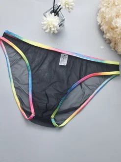 Culotte sexy pour homme blanche transparente Lingerie pour homme