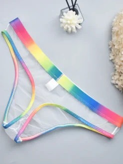 Culotte sexy pour homme Lingerie transparente bleue pour homme