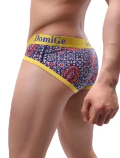 Culotte Sexy Pour Hommes Jaune Imprimé Rayon Tanga Lingerie Hommes