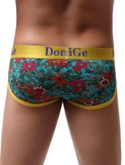 Culotte Sexy Pour Hommes Jaune Imprimé Rayon Tanga Lingerie Hommes