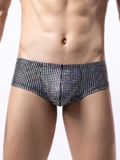 Culottes sexy pour hommes en polyester noir lingerie pour hommes