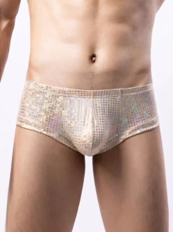 Culottes sexy pour hommes en polyester noir lingerie pour hommes