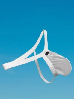Culotte string sexy en maille rouge transparente pour homme