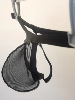 Culotte string sexy en maille rouge transparente pour homme